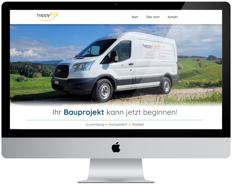 Webseite happyFix Schreinerei Rohrbach